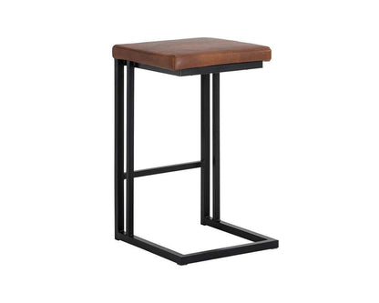 Sunpan - Boone Counter Stool - Black - Bravo Cognac (Set Of 2) - 104957 veiw 3