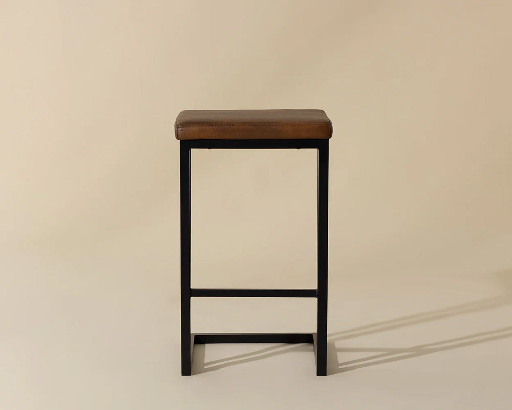 Sunpan - Boone Counter Stool - Black - Bravo Cognac (Set Of 2) - 104957 view 6