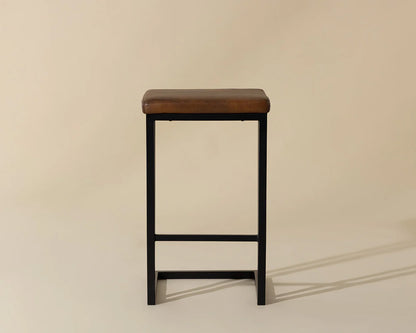 Sunpan - Boone Counter Stool - Black - Bravo Cognac (Set Of 2) - 104957 view 6