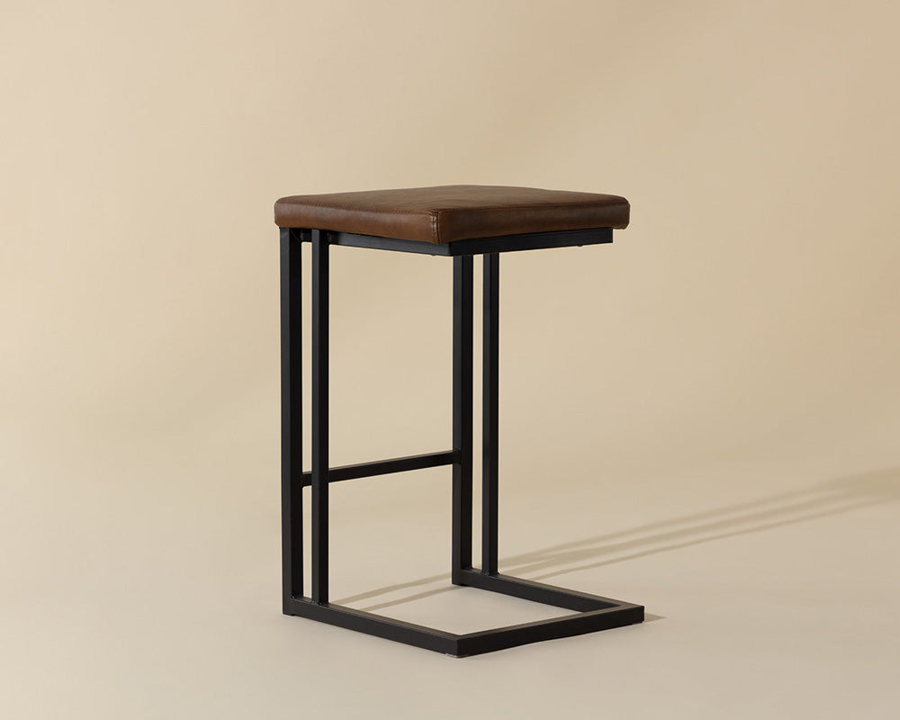 Sunpan - Boone Counter Stool - Black - Bravo Cognac (Set Of 2) - 104957 view 8