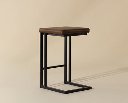 Sunpan - Boone Counter Stool - Black - Bravo Cognac (Set Of 2) - 104957 view 8