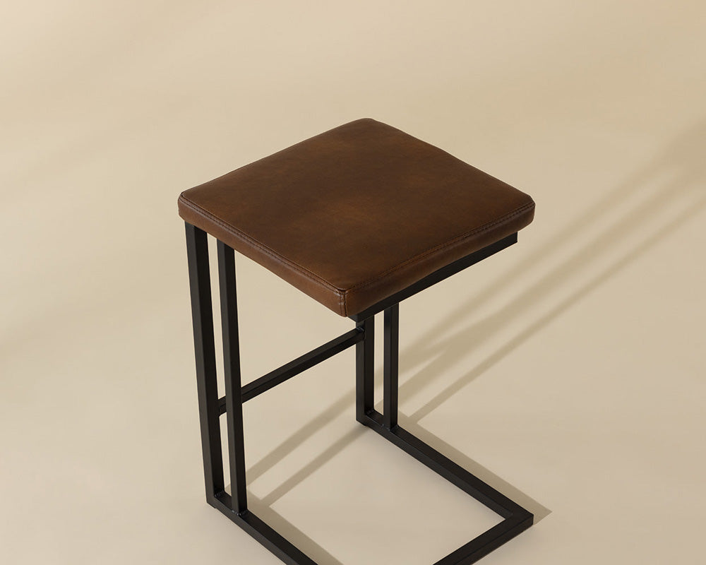 Sunpan - Boone Counter Stool - Black - Bravo Cognac (Set Of 2) - 104957 view 9