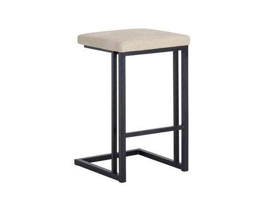 Sunpan - Boone Counter Stool - Black - Bravo Cream (Set Of 2) - 104958 veiw 1