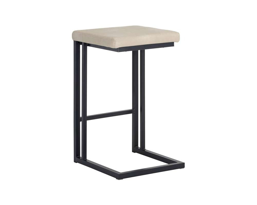 Sunpan - Boone Counter Stool - Black - Bravo Cream (Set Of 2) - 104958 veiw 3