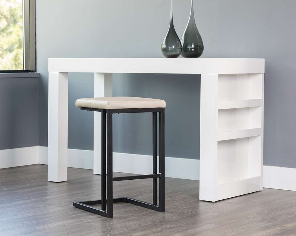 Sunpan - Boone Counter Stool - Black - Bravo Cream (Set Of 2) - 104958 veiw 4
