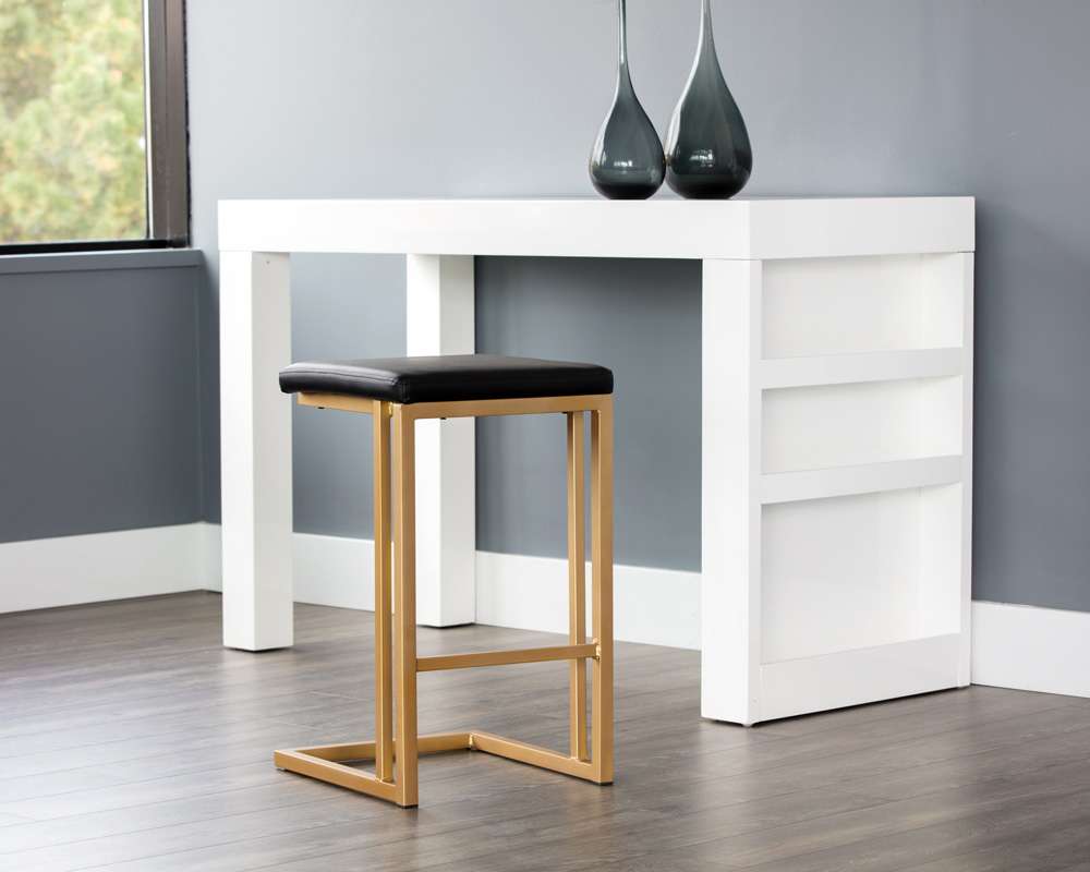 Sunpan - Boone Counter Stool - Champagne Gold - Onyx (Set Of 2) - 103644 veiw 4