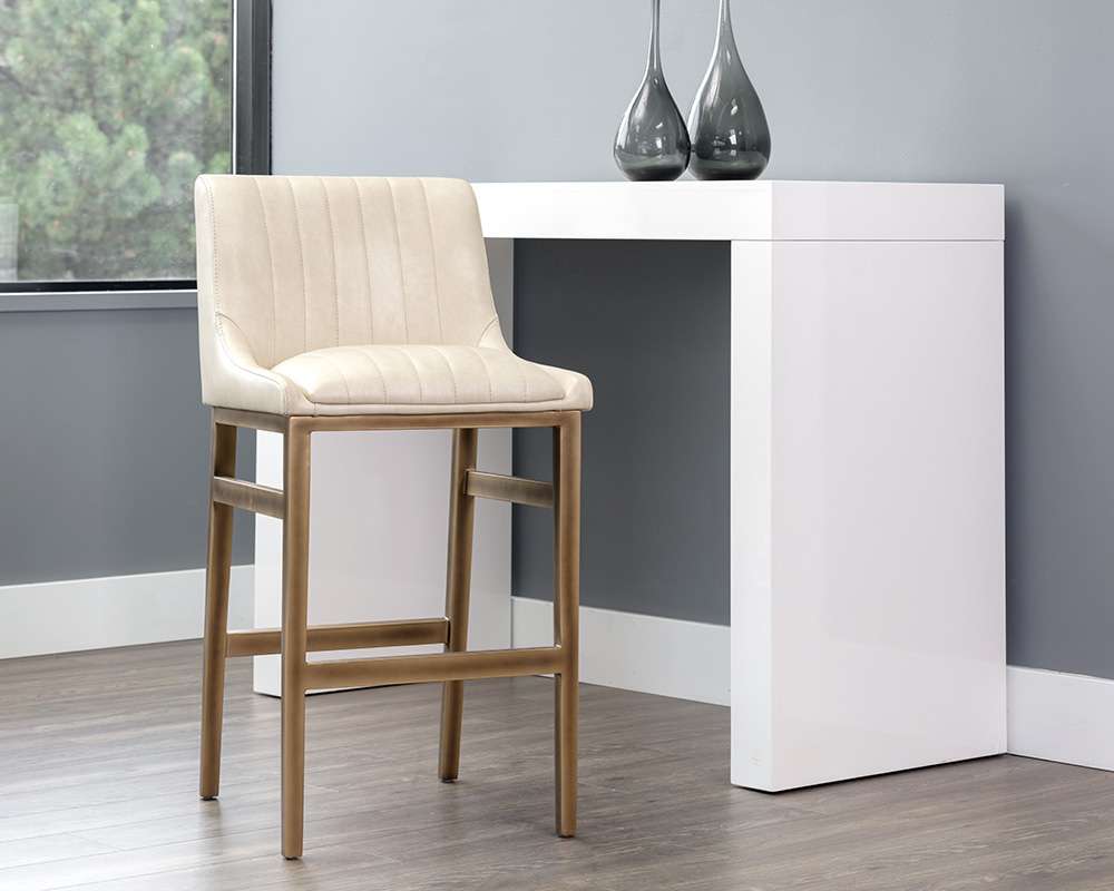Sunpan - Irongate Halden Barstool - Bravo Cream - 104971 veiw 4