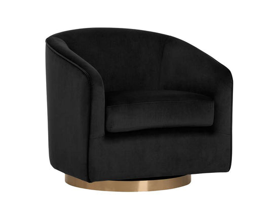Sunpan - Hazel Swivel Lounge Chair - Gold - Black Sky - 104003 veiw 1