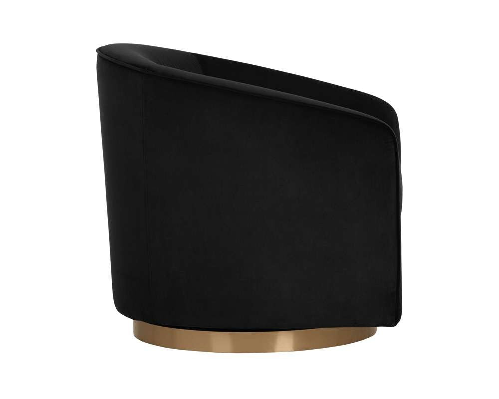 Sunpan - Hazel Swivel Lounge Chair - Gold - Black Sky - 104003 veiw 3