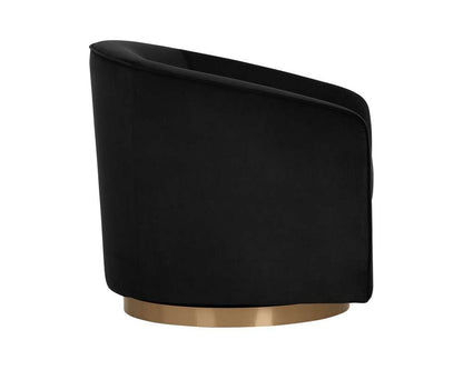 Sunpan - Hazel Swivel Lounge Chair - Gold - Black Sky - 104003 veiw 3