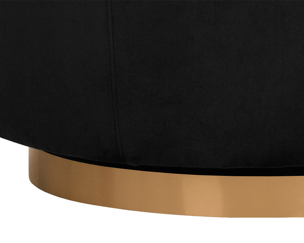 Sunpan - Hazel Swivel Lounge Chair - Gold - Black Sky - 104003 view 7