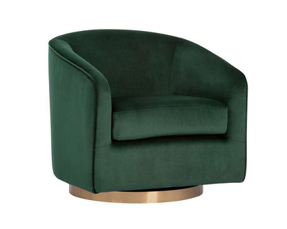 Sunpan - Hazel Swivel Lounge Chair - Gold - Deep Green Sky - 103999 veiw 1