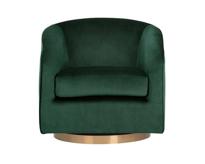 Sunpan - Hazel Swivel Lounge Chair - Gold - Deep Green Sky - 103999 veiw 2