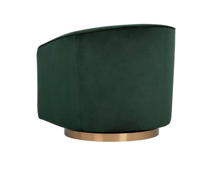 Sunpan - Hazel Swivel Lounge Chair - Gold - Deep Green Sky - 103999 veiw 4