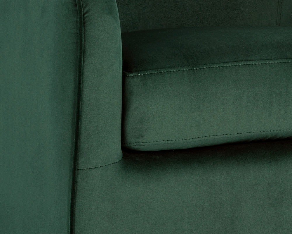 Sunpan - Hazel Swivel Lounge Chair - Gold - Deep Green Sky - 103999 view 6