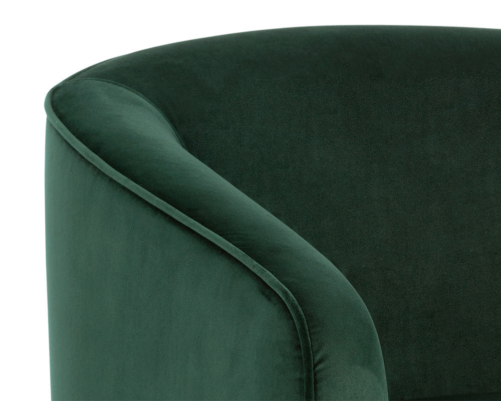 Sunpan - Hazel Swivel Lounge Chair - Gold - Deep Green Sky - 103999 view 7