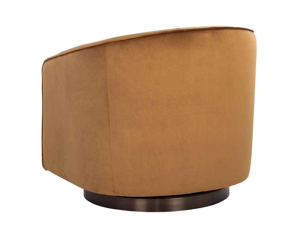 Sunpan - Hazel Swivel Lounge Chair - Dark Bronze - Gold Sky - 107966 veiw 4