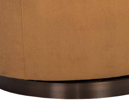 Sunpan - Hazel Swivel Lounge Chair - Dark Bronze - Gold Sky - 107966 view 6