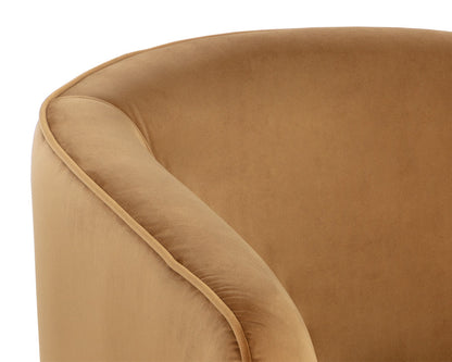 Sunpan - Hazel Swivel Lounge Chair - Dark Bronze - Gold Sky - 107966 view 7