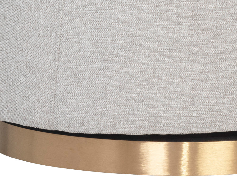 Sunpan - Hazel Swivel Lounge Chair - Gold - Belfast Heather Grey - 106561 view 6