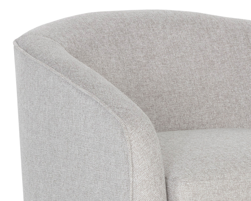 Sunpan - Hazel Swivel Lounge Chair - Gold - Belfast Heather Grey - 106561 view 7