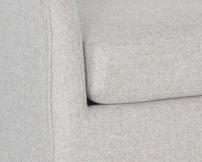 Sunpan - Hazel Swivel Lounge Chair - Gold - Belfast Heather Grey - 106561 view 8