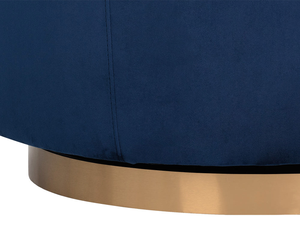 Sunpan - Hazel Swivel Lounge Chair - Gold - Navy Blue Sky - 104001 view 6