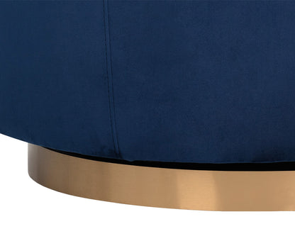 Sunpan - Hazel Swivel Lounge Chair - Gold - Navy Blue Sky - 104001 view 6