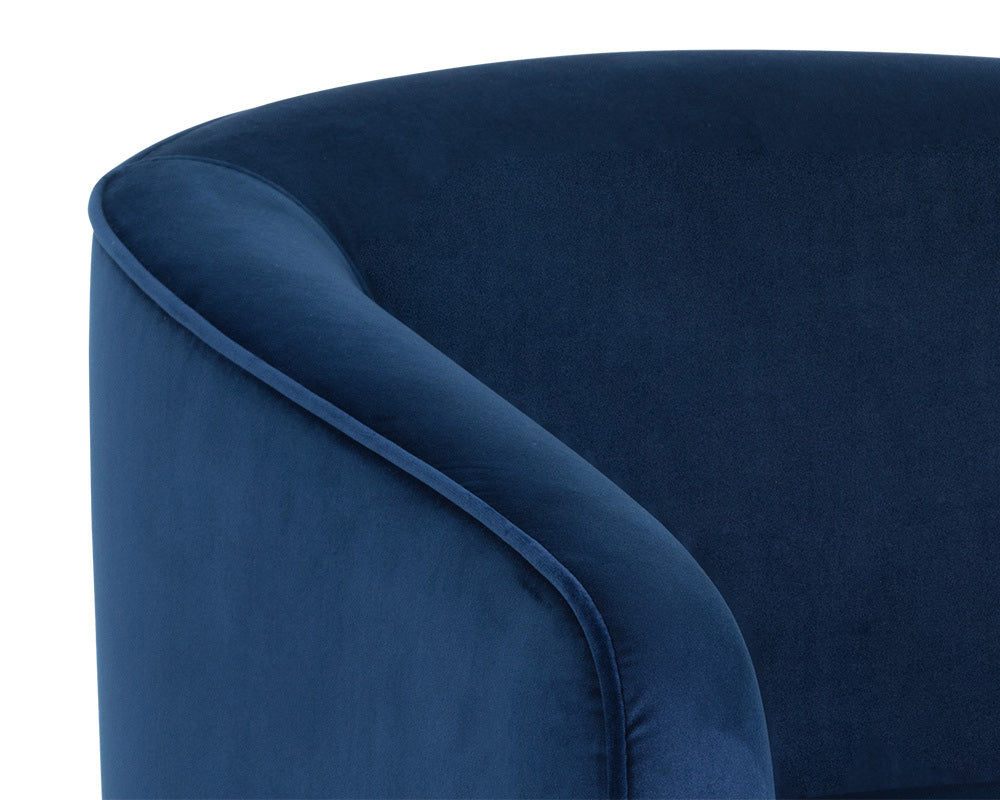 Sunpan - Hazel Swivel Lounge Chair - Gold - Navy Blue Sky - 104001 view 7