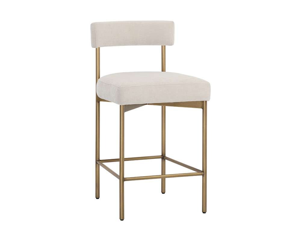 Sunpan - Seneca Counter Stool - Antique Brass - Danny Ivory - 109135 veiw 1