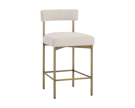Sunpan - Seneca Counter Stool - Antique Brass - Danny Ivory - 109135 veiw 1