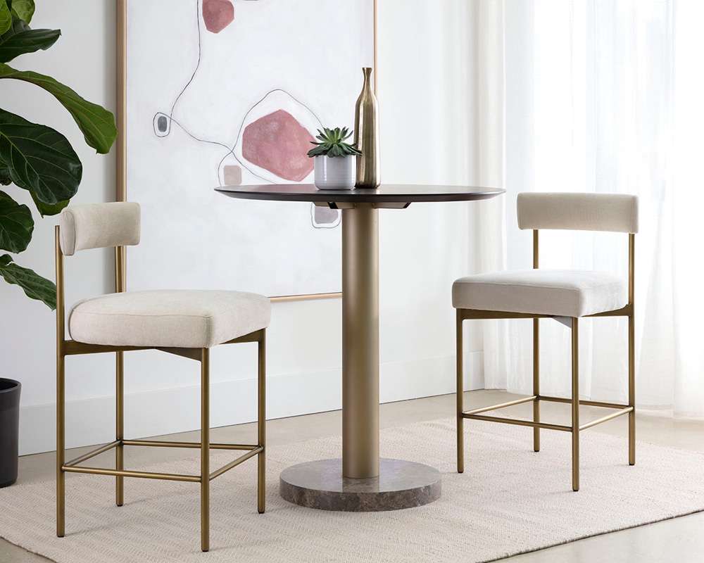 Sunpan - Seneca Counter Stool - Antique Brass - Danny Ivory - 109135 veiw 5