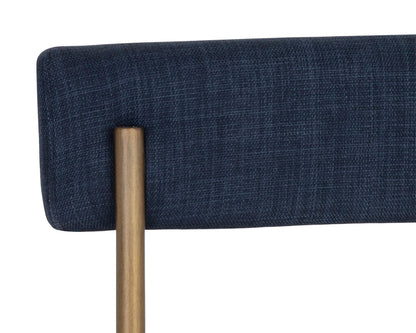 Sunpan - Seneca Counter Stool - Antique Brass - Arena Navy - 106060 view 5