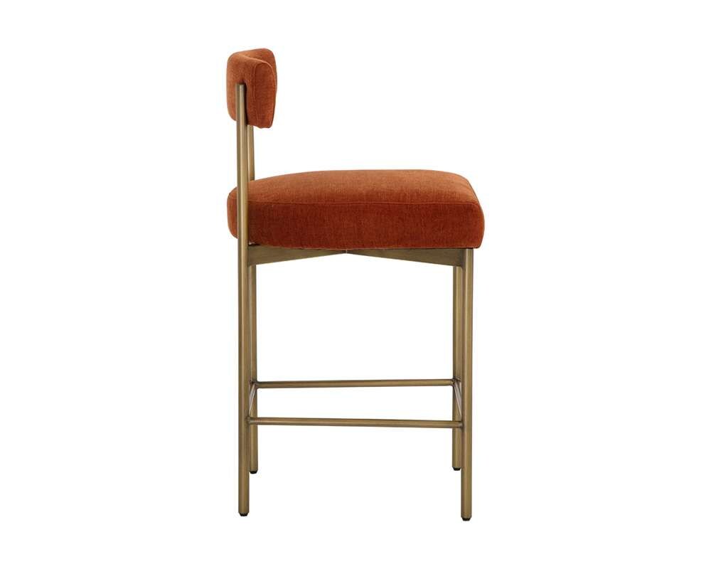Sunpan - Seneca Counter Stool - Antique Brass - Danny Rust - 109134 veiw 3