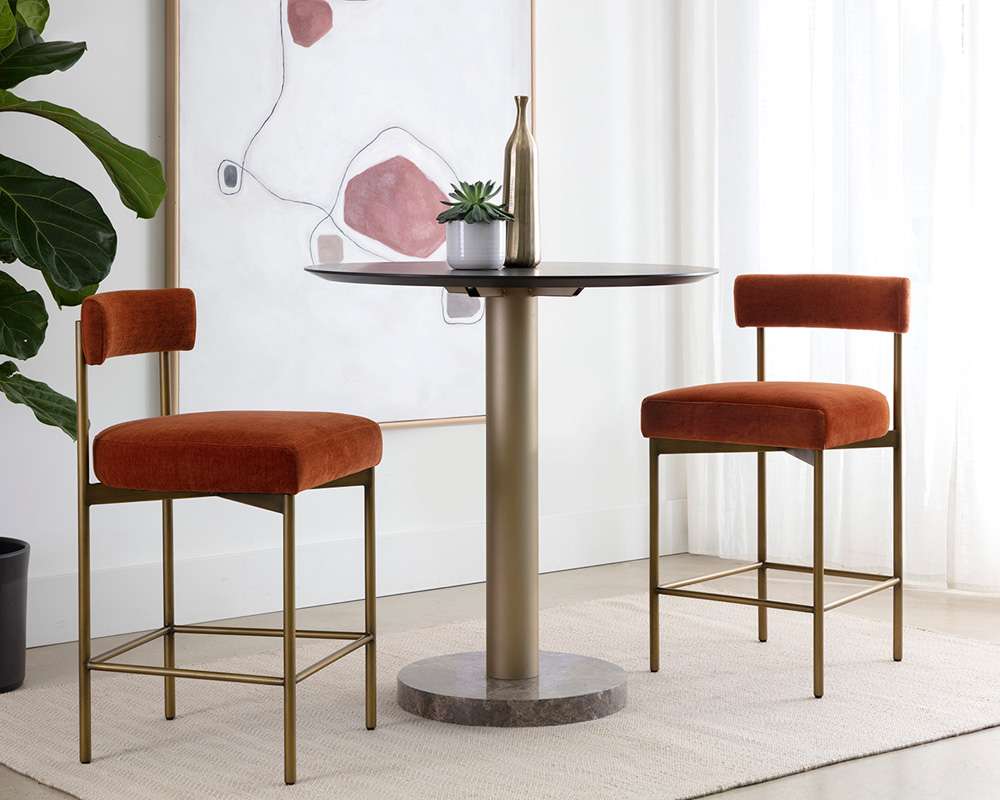 Sunpan - Seneca Counter Stool - Antique Brass - Danny Rust - 109134 veiw 5
