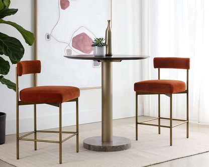 Sunpan - Seneca Counter Stool - Antique Brass - Danny Rust - 109134 veiw 5