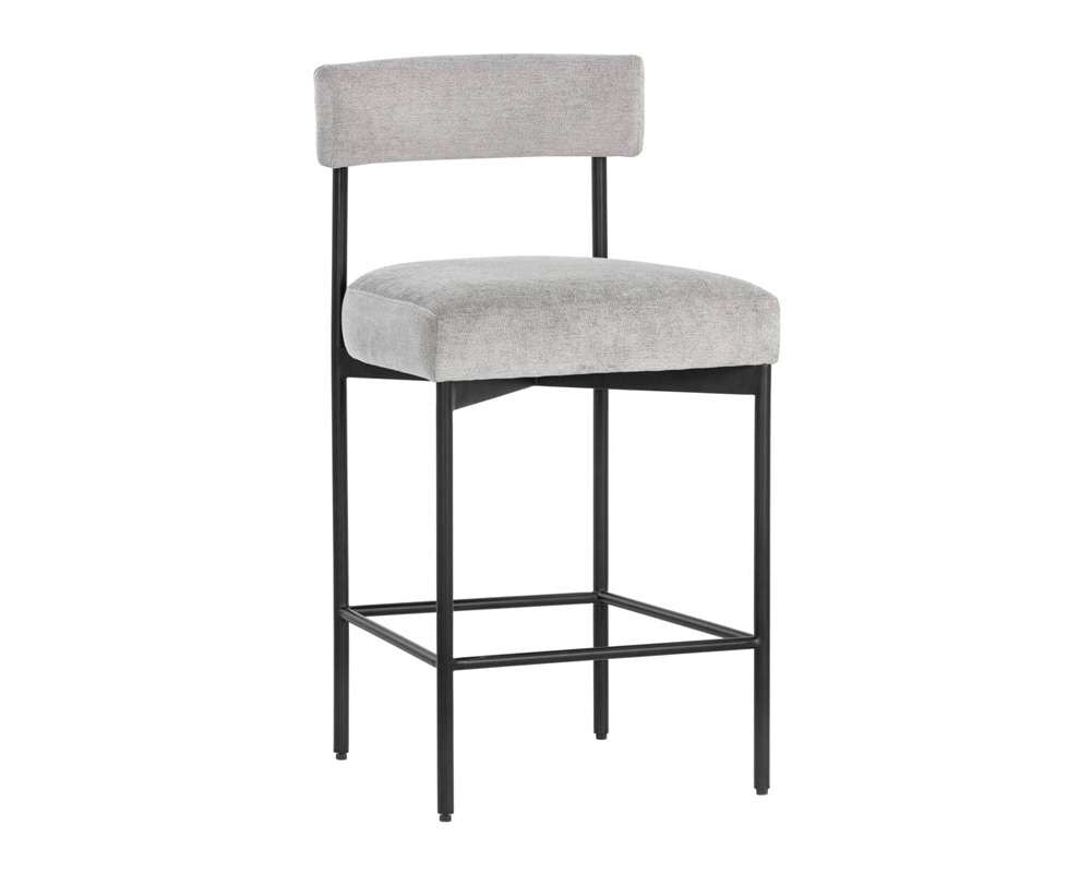 Sunpan - Seneca Counter Stool - Black - Polo Club Stone - 106514 veiw 1