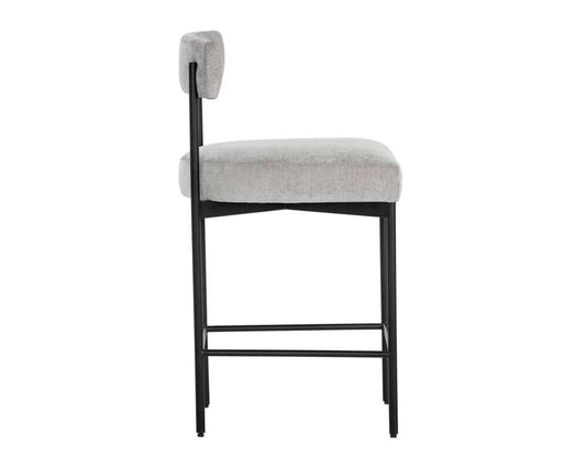 Sunpan - Seneca Counter Stool - Black - Polo Club Stone - 106514 veiw 2