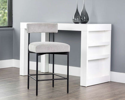 Sunpan - Seneca Counter Stool - Black - Polo Club Stone - 106514 veiw 4