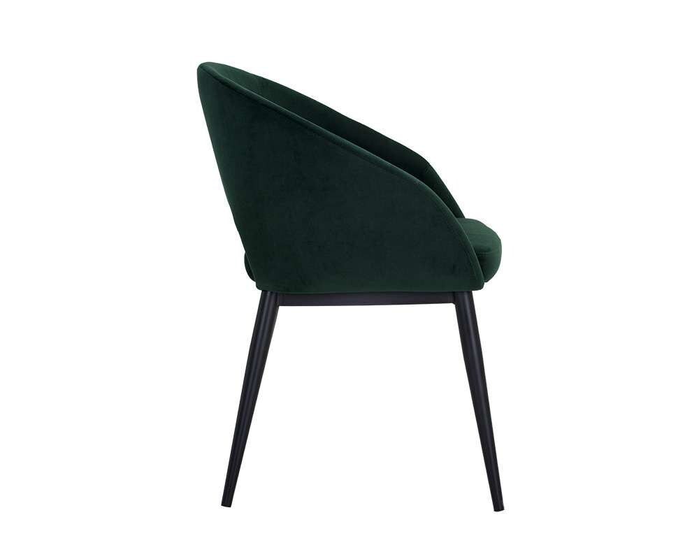 Sunpan - Thatcher Dining Armchair - Black - Deep Green Sky - 104965_SUN veiw 2