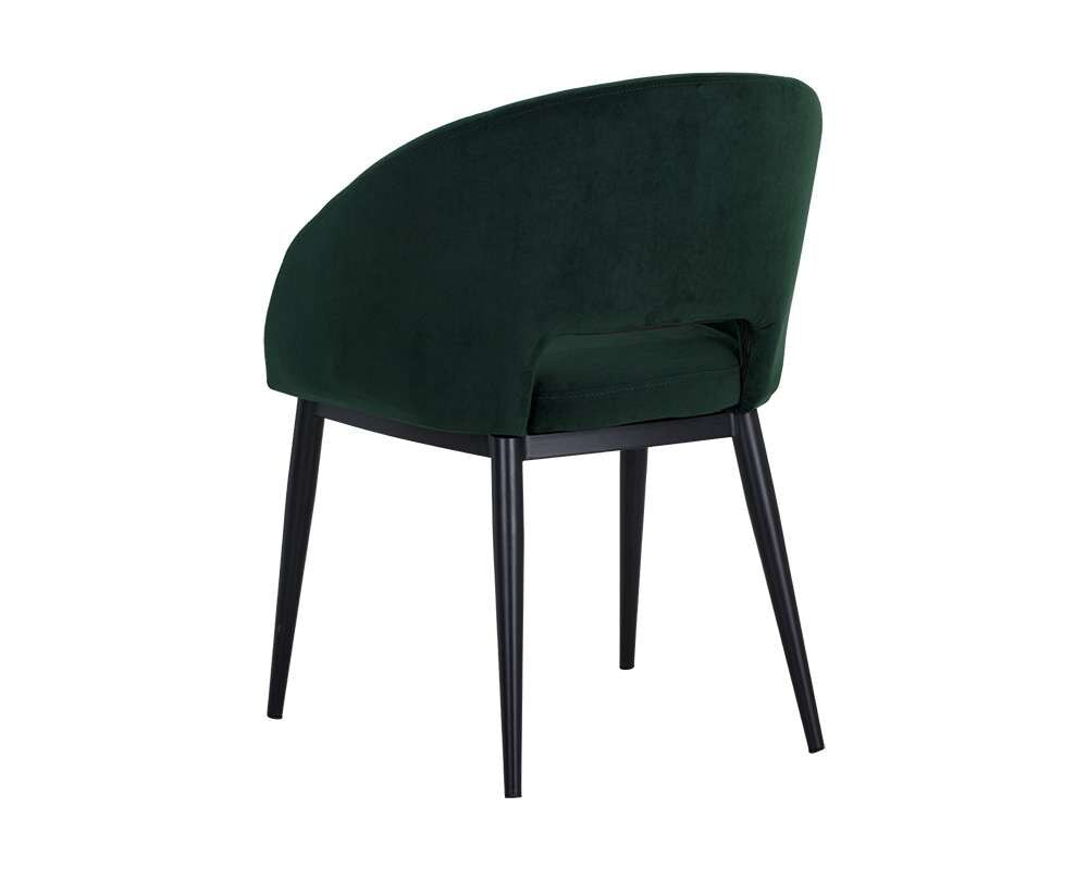Sunpan - Thatcher Dining Armchair - Black - Deep Green Sky - 104965_SUN veiw 3