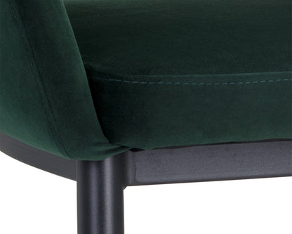 Sunpan - Thatcher Dining Armchair - Black - Deep Green Sky - 104965_SUN view 5