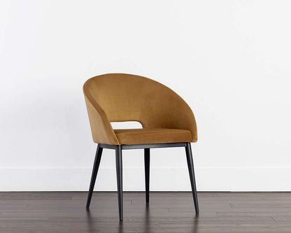 Sunpan - Urban Unity Thatcher Dining Armchair - Black - Gold Sky - 107978 veiw 5