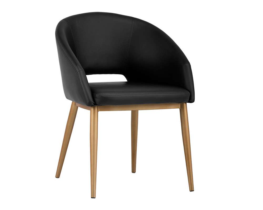Sunpan - Urban Unity Thatcher Dining Armchair - Champagne Gold - Onyx - 102797 veiw 1
