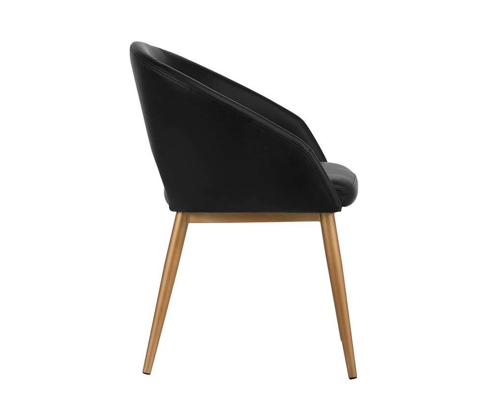 Sunpan - Urban Unity Thatcher Dining Armchair - Champagne Gold - Onyx - 102797 veiw 2