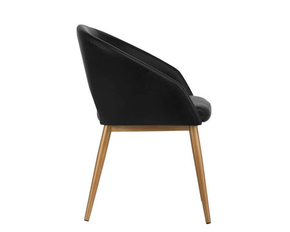 Sunpan - Urban Unity Thatcher Dining Armchair - Champagne Gold - Onyx - 102797 veiw 2