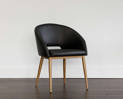 Sunpan - Urban Unity Thatcher Dining Armchair - Champagne Gold - Onyx - 102797 veiw 4