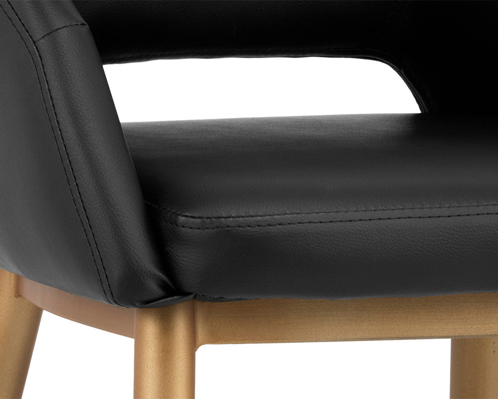 Sunpan - Urban Unity Thatcher Dining Armchair - Champagne Gold - Onyx - 102797 view 5