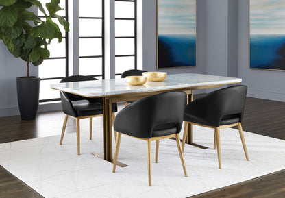 Sunpan - Urban Unity Thatcher Dining Armchair - Champagne Gold - Onyx - 102797 view 6