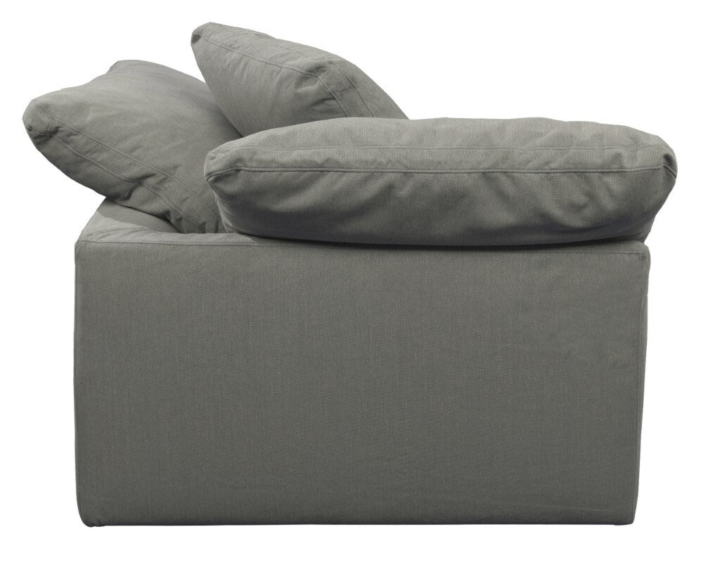 Sunset Trading - Contemporary Puff Collection Slipcover Only for 2PC 88in Sectional Sofa Gray - SU-1458SC-94-2C veiw 2